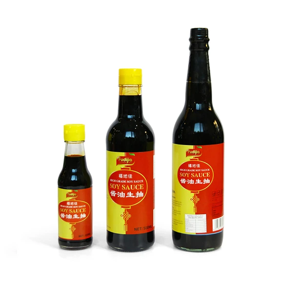 Barattolo di vetro per salsa di soia leggera